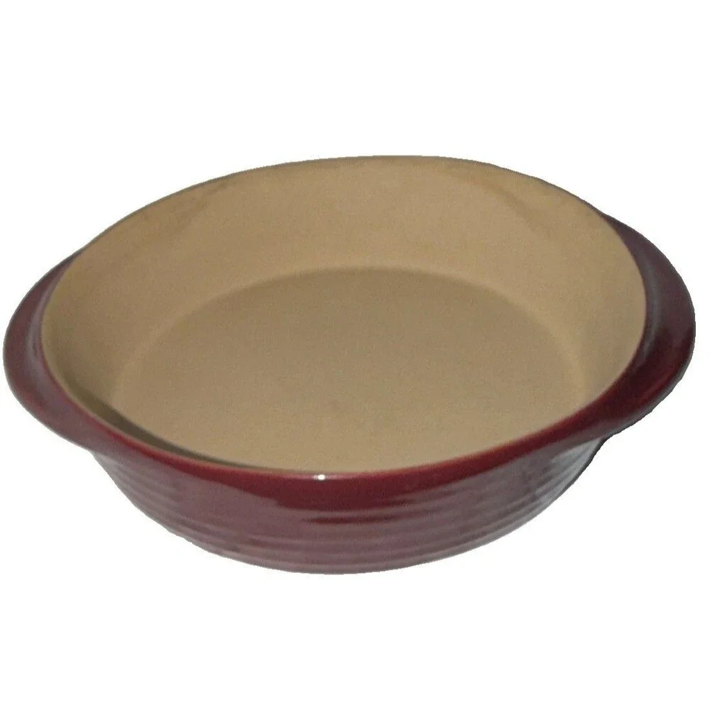 Pampered Chef Family Heritage Stoneware 9in 2.4 qt Oven Freezer Microwave Safe.